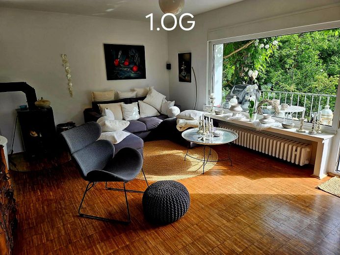 Top gepflegtes Haus*traumhafter Garten*zentrumsnah & naturverbundener Stadtteil Köln*3 Wohnkonzepte – 1.OG WZ mit Panoramafenster
