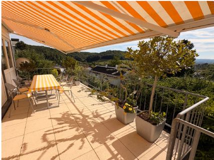 Detached house with panoramic views of Basel in Inzlingen – Balkon