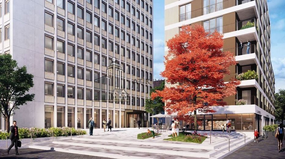 ATIK: 13. OG revitalisiertes High‑End‑Büro mit spektakulärem Stadtpanorama CARL RISE -provisionsfrei – Visualisierung