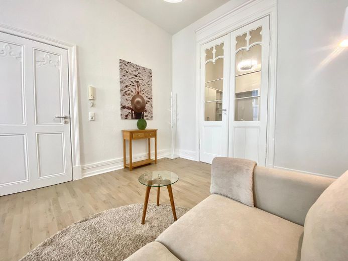 Cityappartment in Wismar – Wohn- und Schlafbereich