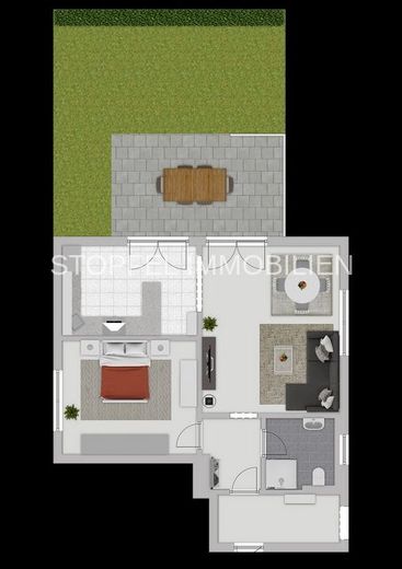 Moderne Terrassenwohnung mit Gartenanteil in Bielefeld - Jöllenbeck – Grundriss