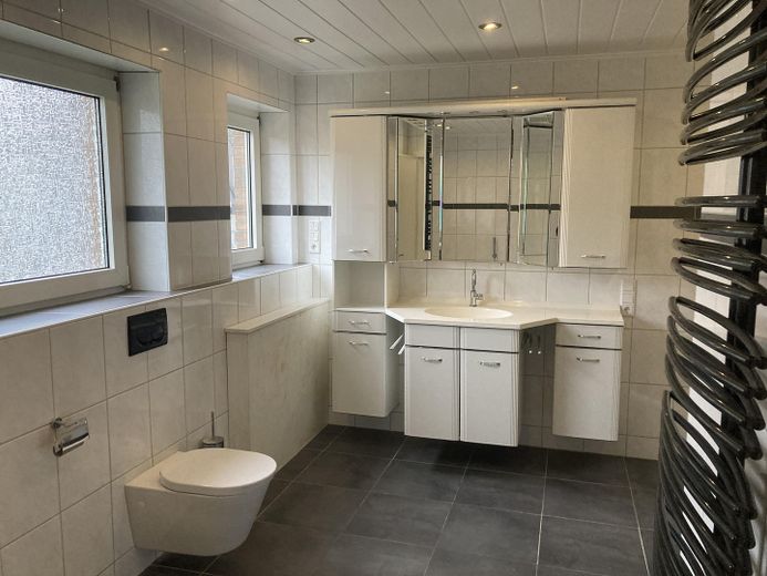 großes, modernes Badezimmer