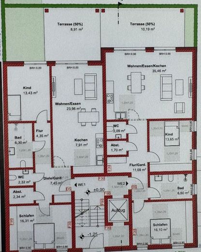 NEUBAU | Ob EG oder Penthouse | 3-Raum Wohnungen in gefragter Lage von Essen-Borbeck – Grundriss EG