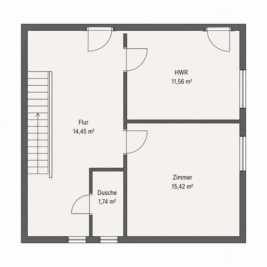 Kernsanierte 4–5-Zimmer-Wohnung | Einbauküche | Kamin | Garage | Terrasse – KG - Vorläufiger Grundriss 