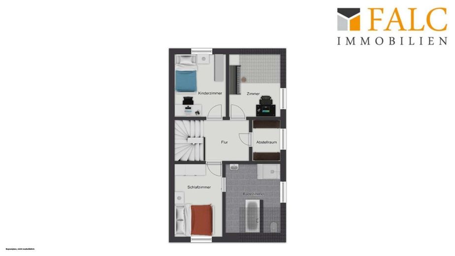 ***Reihenendhaus mit viel Platz und großem Garten in ruhiger Wohnlage*** – Grundriss Obergeschoss