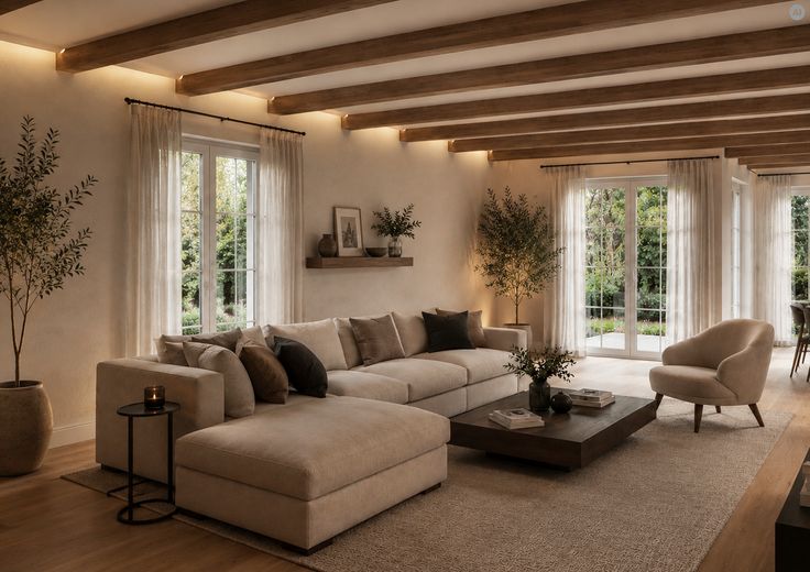 Freistehendes Walmdachbungalow – 213 m² Wohnfläche, großes Grundstück & viel Privatsphäre – Wohnzimmer