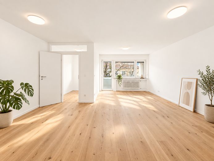 Sanierte 3-Zimmer-Wohnung m. Balkon, ruhige Lage, provisionsfrei von privat (leer) – Foto 1