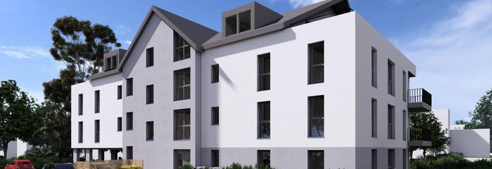 Şık yaşam: Fümmelse'de teraslı, yaklaşık 83 m²'lik 2 odalı yeni daire – Vorderansicht