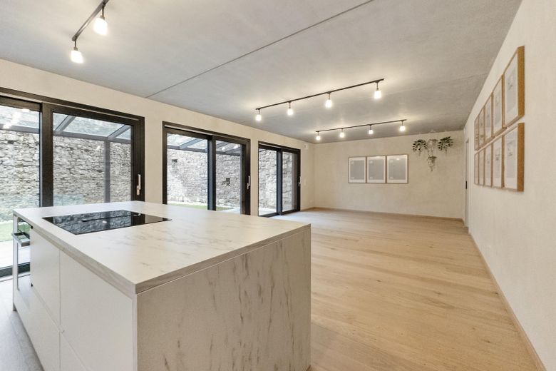 Casa unifamiliar de alta calidad 2023 | Patio privado dentro de la muralla | A+ | Sin comisión – Offener Wohn-Essbereich