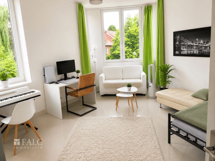 Wie ein Neubau, nur mit Seele-vollständig sanierte 4-Zimmer Wohnung – Wohnzimmer