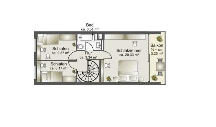 Grundriss Obergeschoss