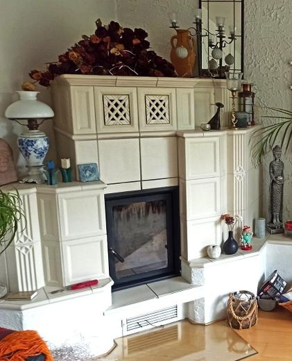 Kachelofen Wohnzimmer EG