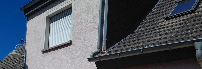 Frontalansicht Reihenhaus