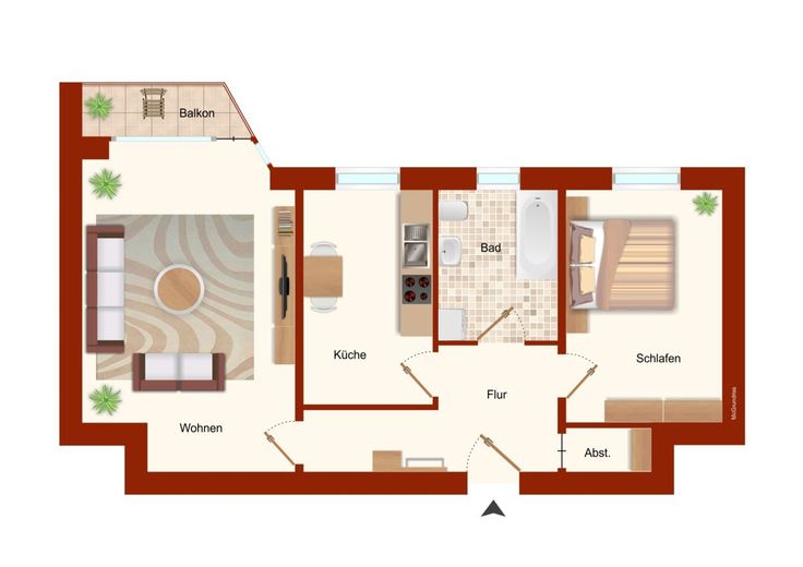 Zwei Zimmer Wohnung in kleiner Wohnanlage
im Herzen von Schenefeld bei Itzehoe – 27929_815333_2118164_sh3241ks_Grundriss_1_Obergeschoss_1900_2300_jpg