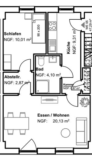 gepflegte 2-Zimmer-Wohnung mit guter Stadtbusanbindung – Foto 10