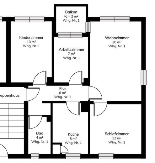 Freundliche sanierte 4-Zimmer-Wohnung zur Miete in Selb ab September – Grundriss