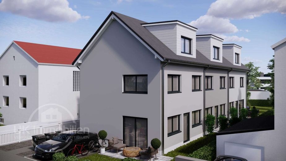 MEGA Fassadenbreite: 8,70 m - Raumgefühl wie im Stadthaus der Oberklasse!! Ruhig + zentral Wohnen! – Gartenperspektive