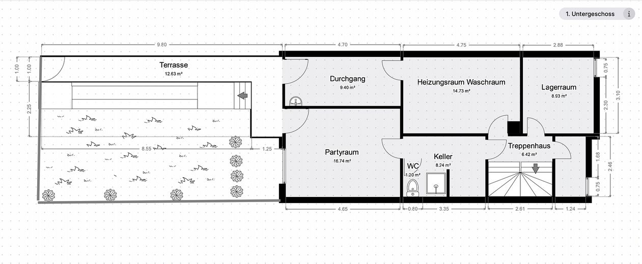 Grundriss Untergeschoss