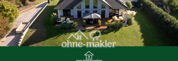 Exclusive modern detached house with garden and double garage - commission-free for the buyer