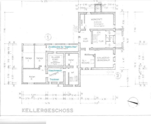 Hauptgebäude Kellergeschoss