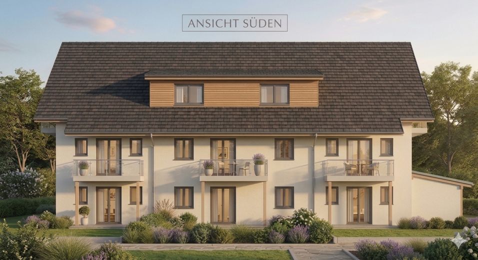 Baugrundstück mit Projektierung für 8-Parteien-Haus – Ansicht Süden