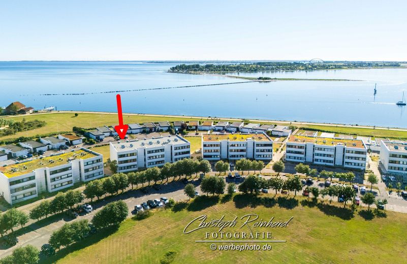 Vista mozzafiato sul Mar Baltico: appartamento vacanze di 2 locali Südstrand Fehmarn – Eigener Stellplatz