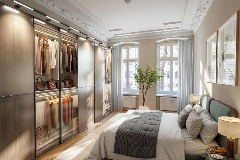 Elegante Altbauwohnung im Waldstraßenviertel - Erstbezug nach Sanierung - Provisionsfrei – Schlafzimmer möbliert