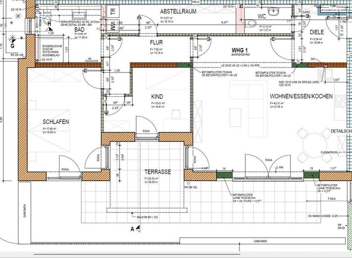 Piso de obra nueva de alta calidad en Wadern, 3zkb 120 m² EEK A+ – Grundriss