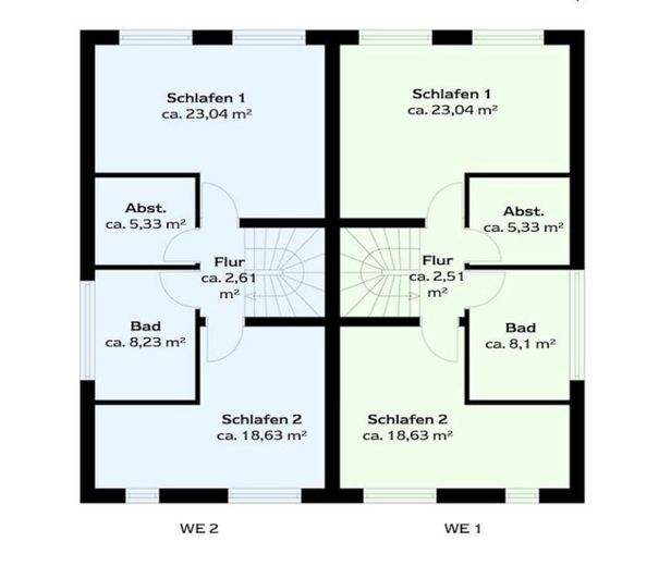 Raum zum Entfalten: Haus in Friedberg mit 120 Quadratmetern – Blaue Seite - 1. OG