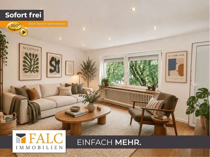 Ruhig, grün, hochwertig – sanierte 3-Zimmer-Wohnung mit Südwestbalkon – Foto 1