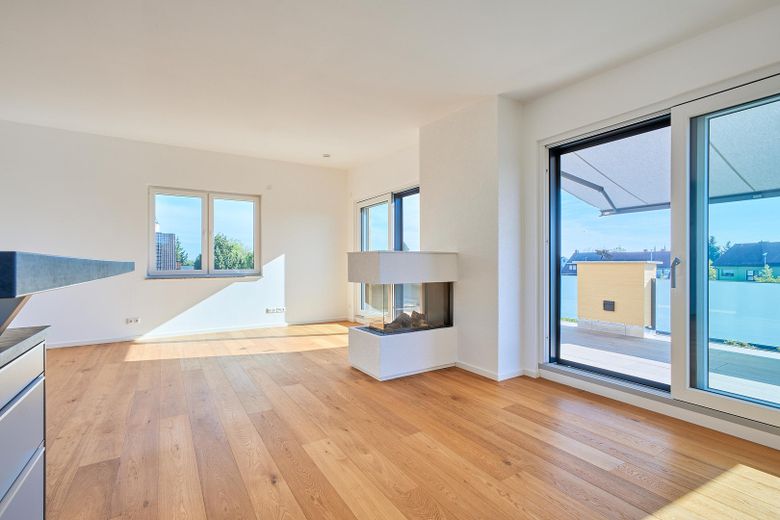 Einzigartige Dachterrassenwohnung - 3-FH - Erstbezug – Ess-/Wohnbereich