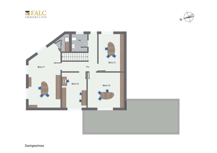 Büro in Bürogemeinschaft - Stadtlohn – Grundriss Dachgeschoss