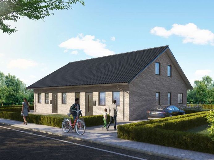 Neubau-Doppelhaushälfte in Leck – KfW-55 mit Ausbaureserve & Carport – Foto 1