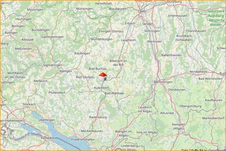 2-Familienhaus + gemütlicher Dachwohnung, vermietet, sehr gepflegt, großer Garten, Kapitalanlage. – Lageplan_Makro