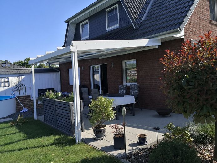 geschützte Terrasse