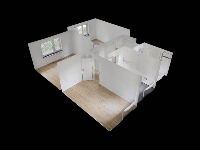 Großzügige 3-Zi.-Whg. mit BALKON in ruhiger Wohnlage – 3D-Ansicht Grundriss