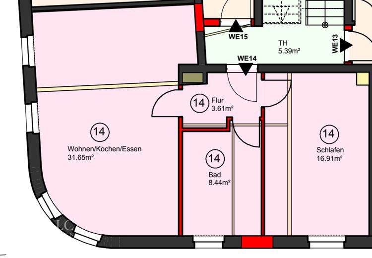 Grundriss Whg 14