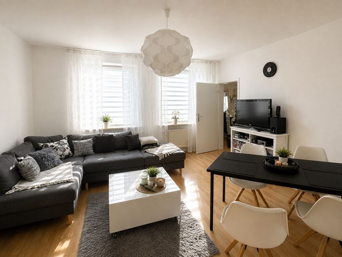 Helle 3,5-Zimmer-Wohnung im 2. OG in Castrop-Rauxel – Wohn-/Esszimmer