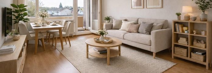 Wohnzimmer möbliert