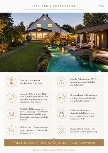 Familienvilla mit Naturpool, Spa und japanischem Garten – Foto 10