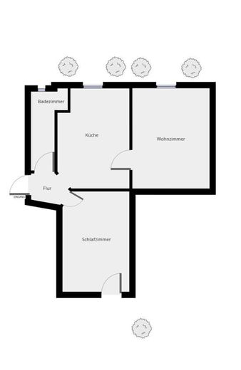 Directement à l’UKE : appartement ancien de 2 pièces avec cuisine-séjour – colocation à 2, investissement, résidence personnelle à Eppendorf – Grundriss