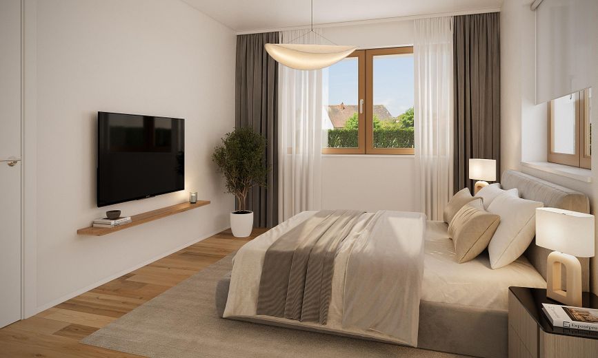 Neubau MFH - 10% Abschreibung KFW 40QNG in zentraler Lage Hengersberg - nur noch 1 ETW Vefügbar ! – Schlafzimmer
