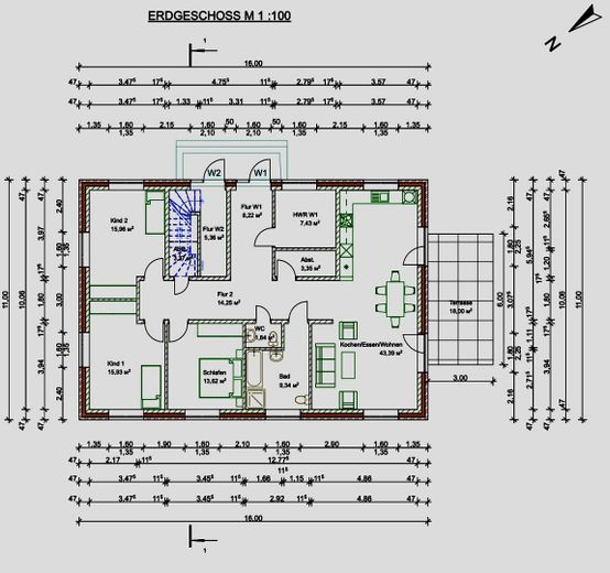 EG-Wohneinheit Grundriss
