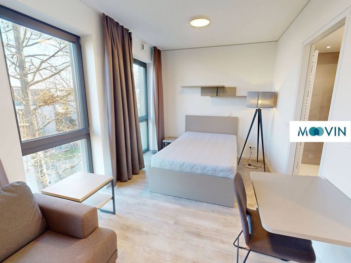 Möbliertes Smart-Apartment mit EBK, ALL-IN-MIETE, UVM. bei URBAN BASE – Ansicht I: Schlafbereich