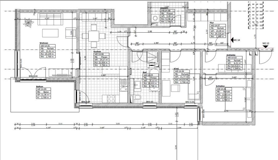 Wohnungsgrundriss