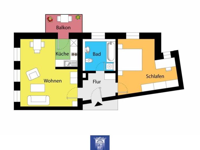 Bezaubernde Wohnung mit Balkon mit grüner Aussicht! – Foto 1