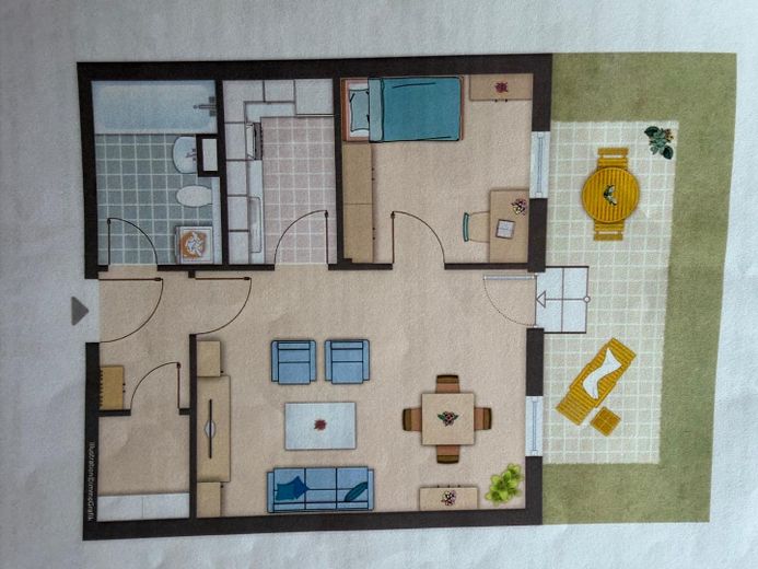 Modern teras daire – Grundriss