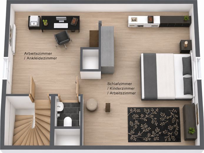Gepflegtes 2-Familienhaus - Kernsanierung 2015 - ruhige Sackgasse – Studio im DG