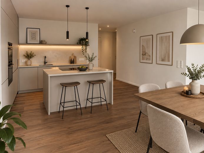 Abitare con un fascino particolare – elegante appartamento duplex a Verl – Küche (KI-generiert)