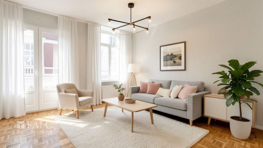 Lichtdurchfluteter Altstadt Traum in Stolberg – Wohnzimmer (Einrichtungsbeispiel)